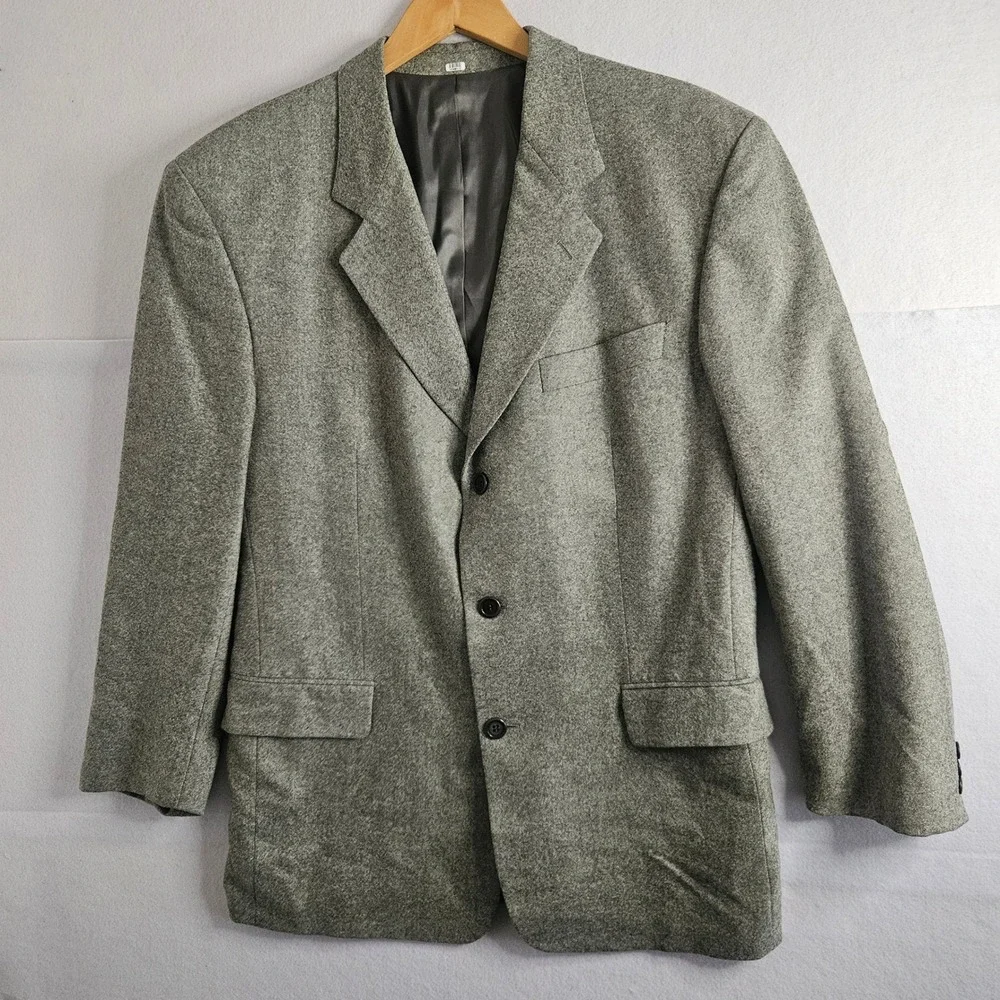 Hugo Boss Grey Virgin Wool Blazer 42R Made in Germany Tataglia Chicago SportCoat